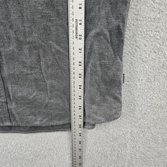 KUHL Men Button Up Shirt L Gray Descendr Flannel Outdoor Long Sleeve Work - Picture 6 of 9